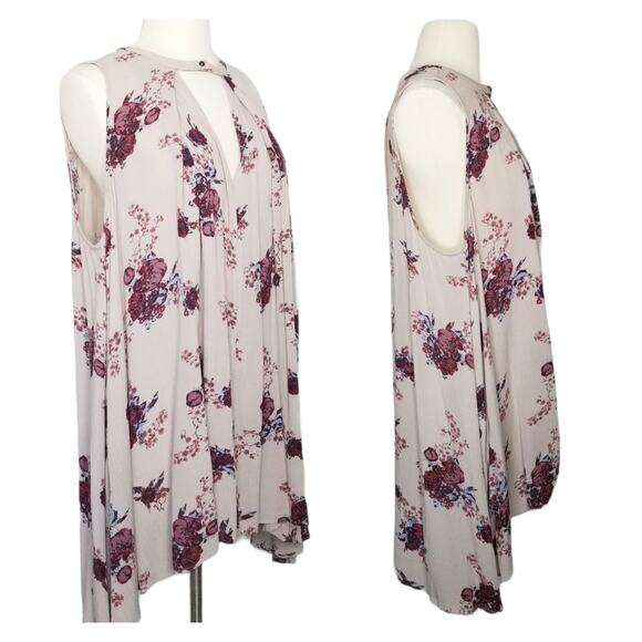 Free People Tree Swing Tunic Dress Washed Stone Floral Combo Size X-Small - Picture 6 of 13
